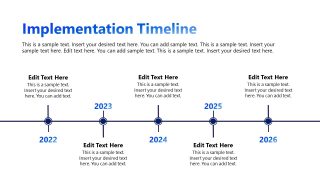 Horizontal Timeline Diagram - Marketing Implementation Plan Template 