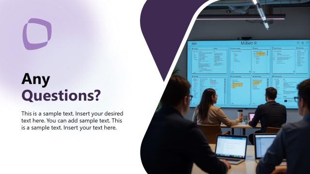 Any Questions Slide with Shadow Effects