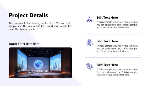 Project Details Discussion with Icons & Headings
