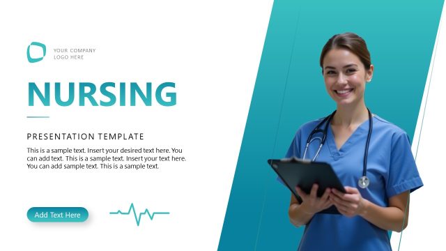 Editable Nursing PPT Template – Cover Slide