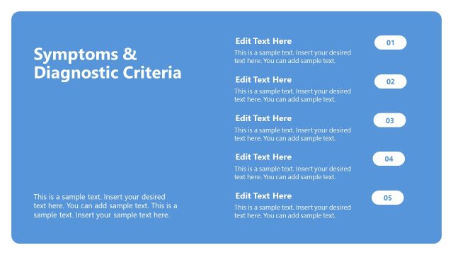 Editable Symptoms & Diagnostic Criteria Slide for ADHD Template