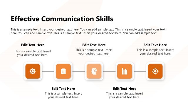 Effective Communication Skills Slide with Process Diagram