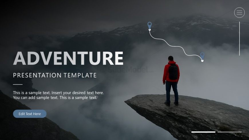 Adventure Presentation Template Slide with Image