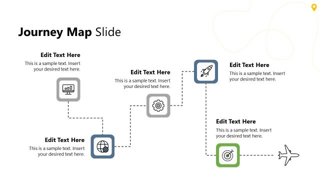 Journey Map Slide with Dotted Lines & Boxes
