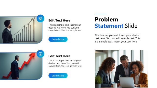 Problem Statement Slide with Images and Double Quotations