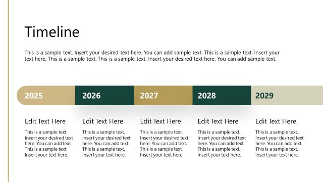 Horizontal Timeline Diagram Slide – Data Consultancy PPT Template