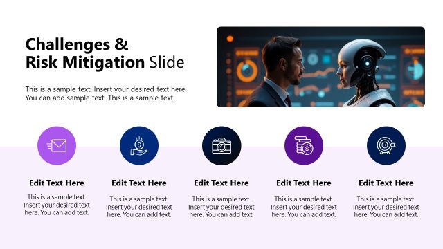 Challenges & Risk Mitigation Slide with Infographics