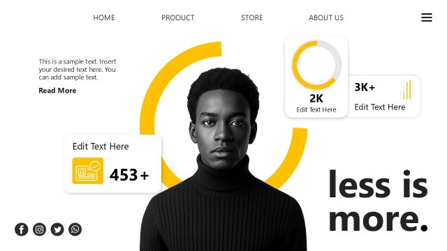 Self Introduction Template with Minimal Design