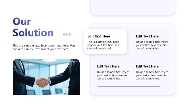 Our Solution Discussion Slide – Light Blue Corporate Template