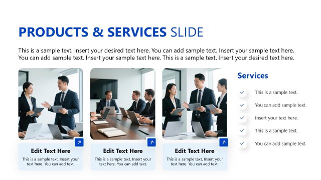 Products & Services Discussion Slide – Corporate Pro PPT Template