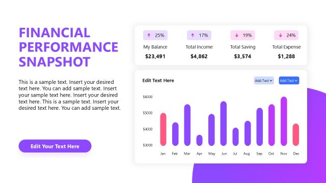 Financial Performance Snapshot – Annual Report Template