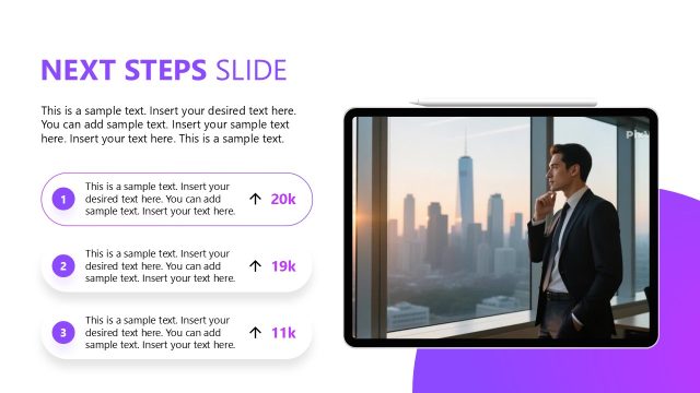 Next Steps Discussion Slide – Professional Annual Report PPT Template
