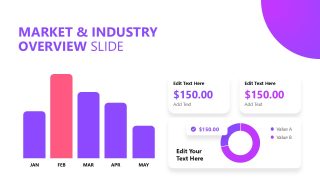 Slide witth Columns Chart - Business Annual Report Template 