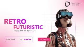 Retro-Futuristic PPT Template Slide 