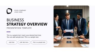 Business Strategy Overview PPT Layout 