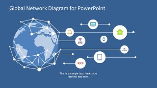 Nodes and Infographic Circular Icons Slide