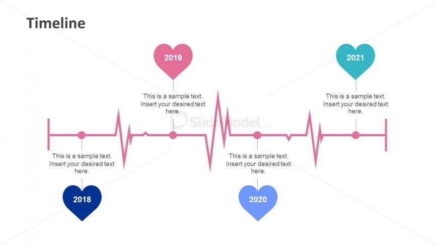 Slide of Horizontal Timeline for Medical