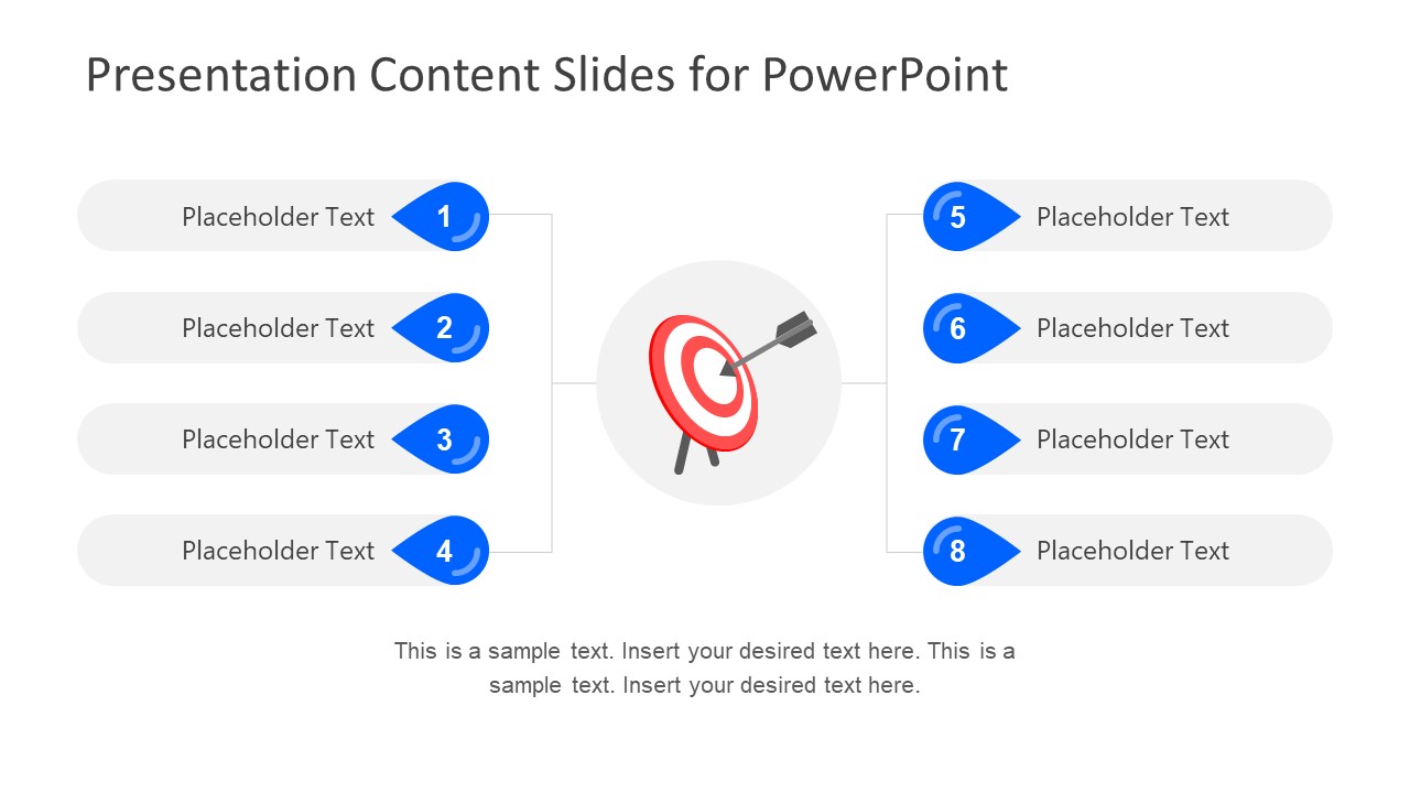 content in slide presentation