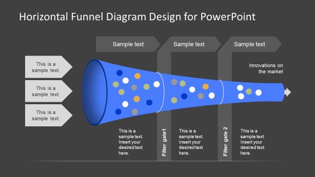 Horizontal Funnel Diagram Template