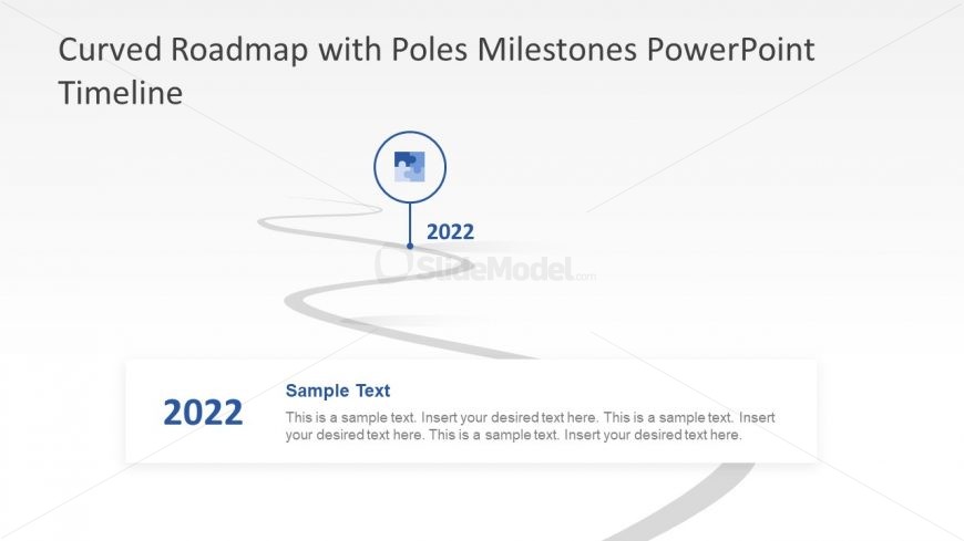 Curved Roadmap and Poles Illustration