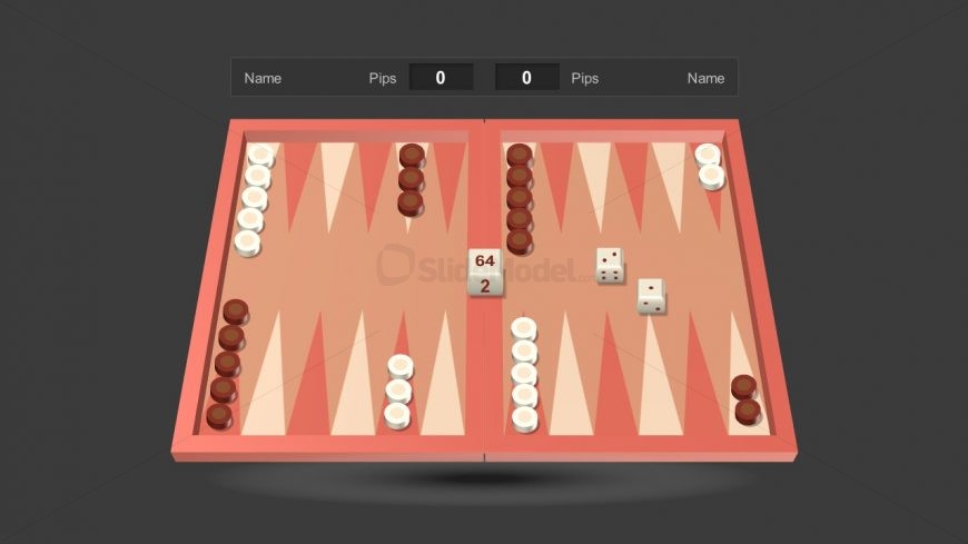 Editable Backgammon Board Game Slides