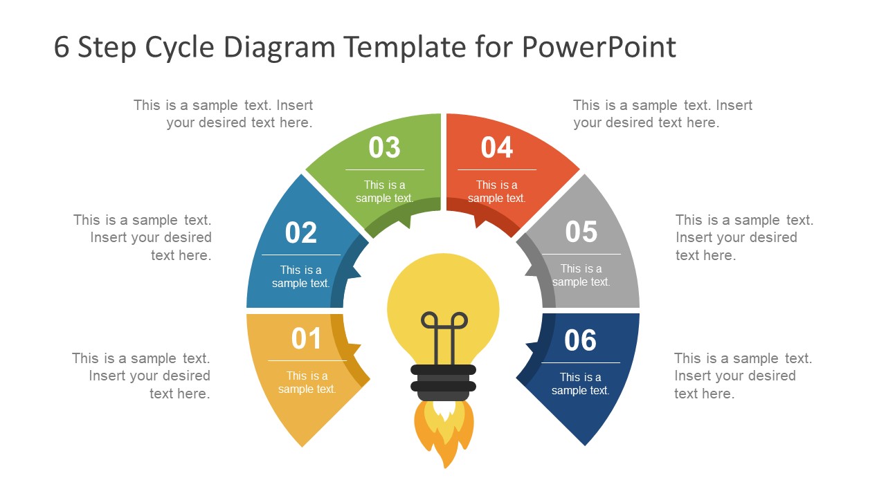 6 Step Cycle Diagram PowerPoint Template SlideModel