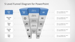 Icons and Number Vertical Funnel