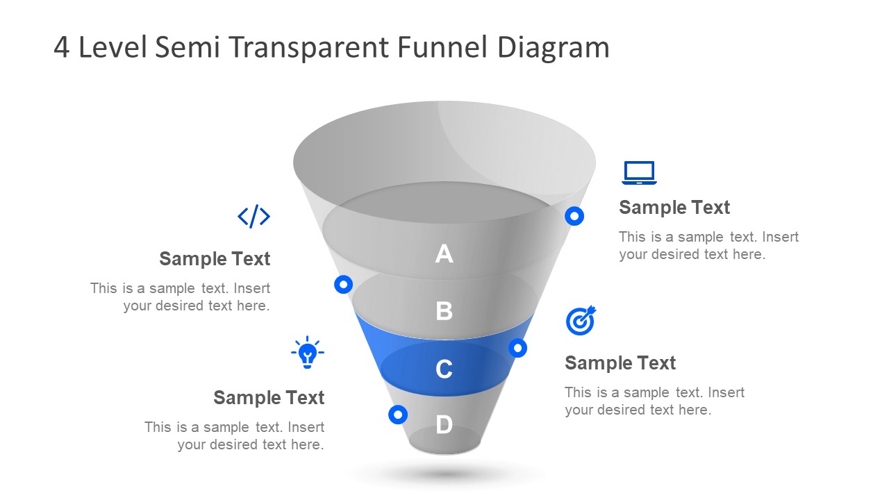 4 Step Funnel Diagram Powerpoint Slidemodel 4 Step Funnel Diagram Powerpoint Slidemodel