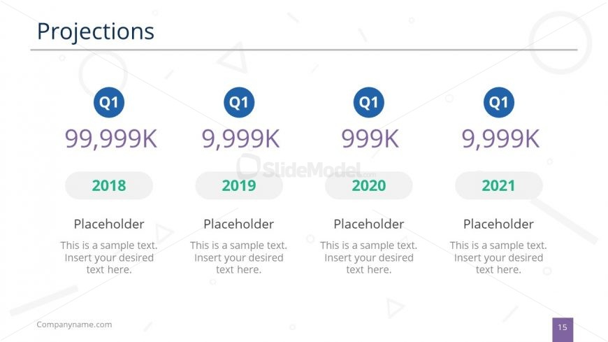 Timeline Projections in Business Slide Deck