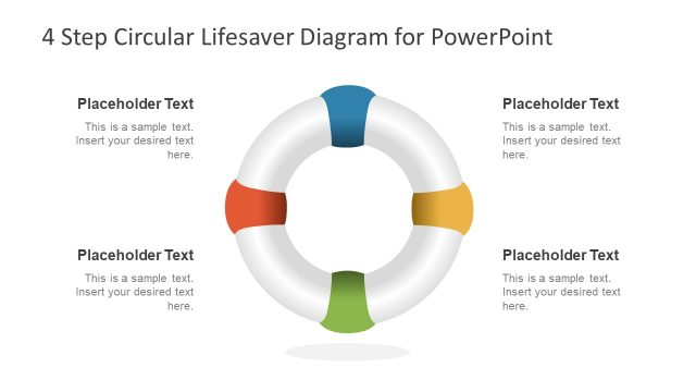 4 Step Circular Lifesaver Diagram for PowerPoint