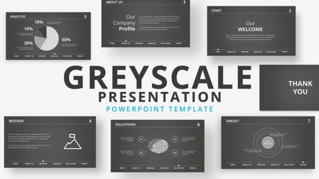 Grayscale Business PowerPoint Template