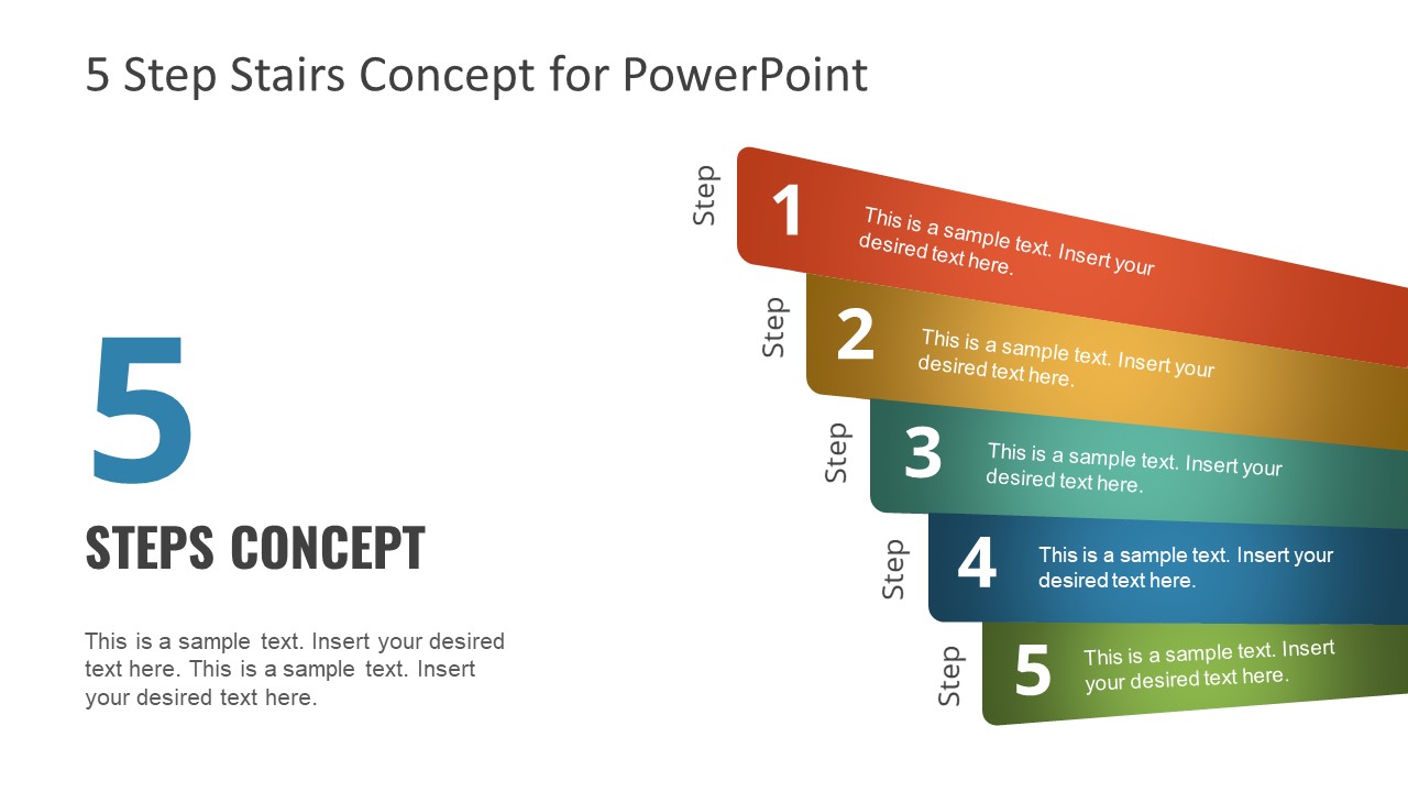 Template of 5 Steps Concept 