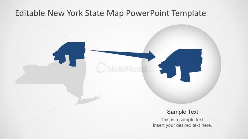 Zoom-in PowerPoint USA State Map