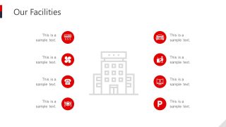 Infographic PowerPoint Slide Facility Icons