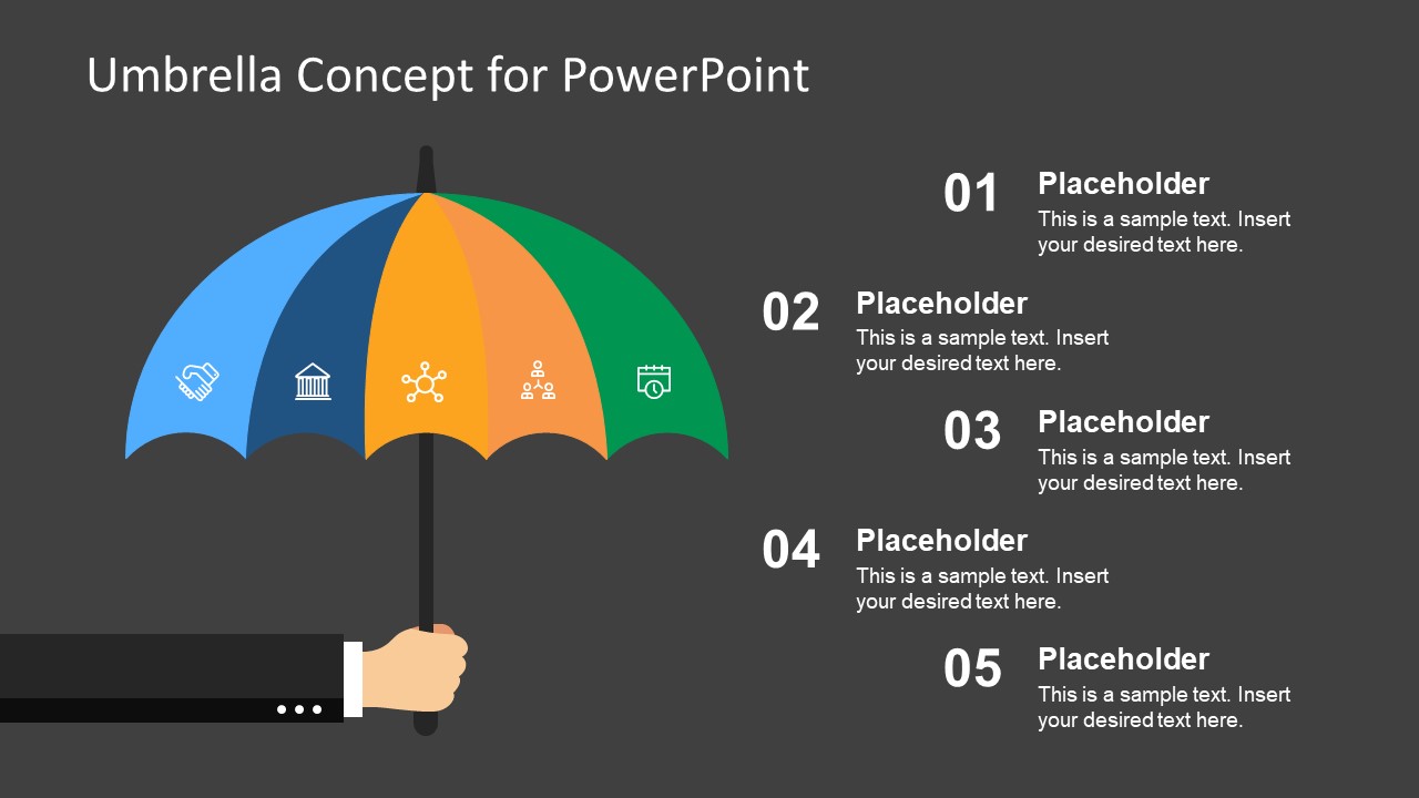 Umbrella Risk Management Concept Template for PowerPoint - SlideModel