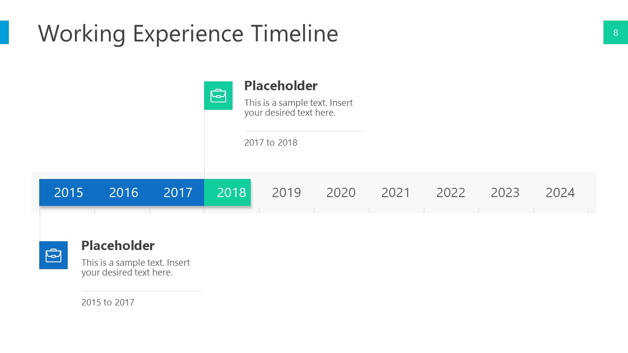 PowerPoint Horizntal Timeline Template