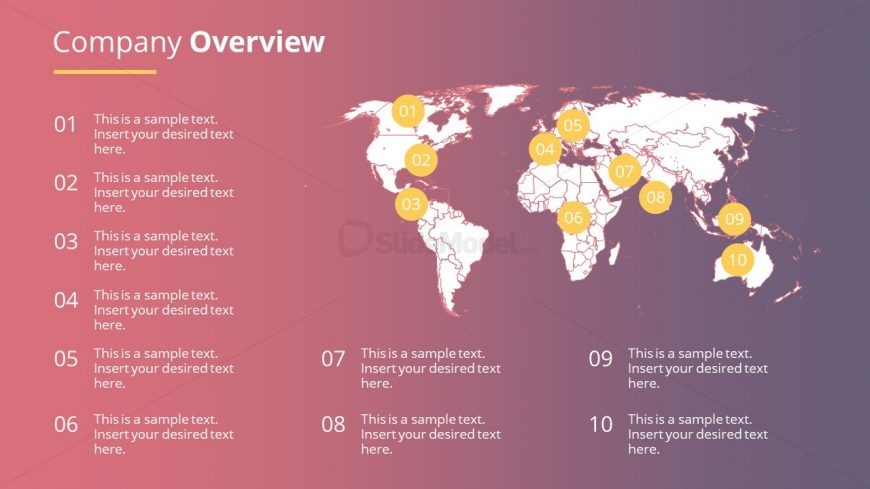 Company Overview World Map Design