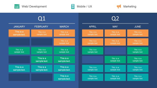 Quarter Roadmap Plan PowerPoint Template