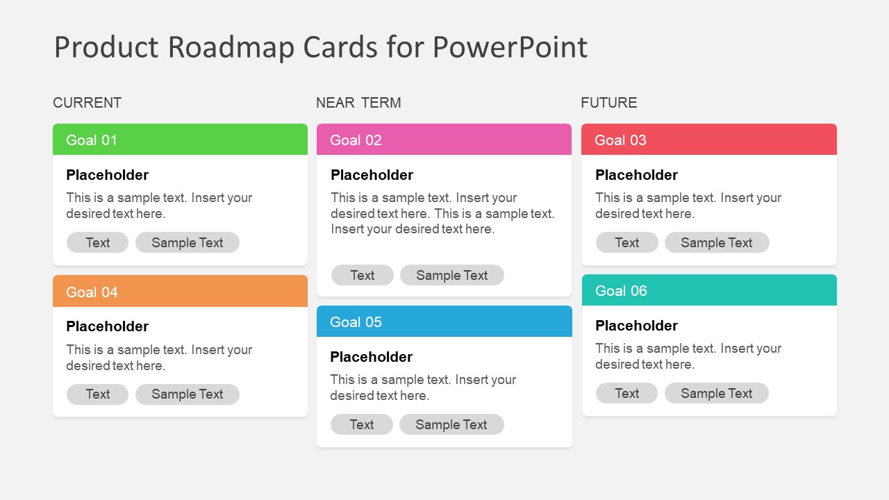 PowerPoint Cards for Product Roadmap