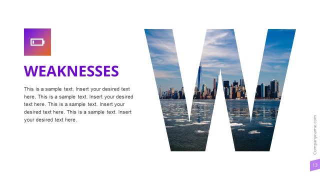 SWOT Analysis Weakness Template