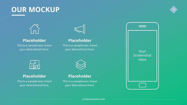 Mobile Phone Application Mockup Slide