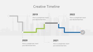 PPT 5 Milestones Horizontal Timeline