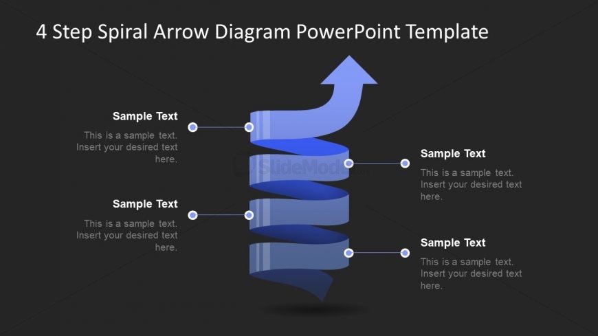 PPT Spiral Shape 4 Step 