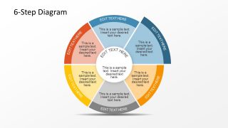 PowerPoint Cycle 6 Steps Diagram