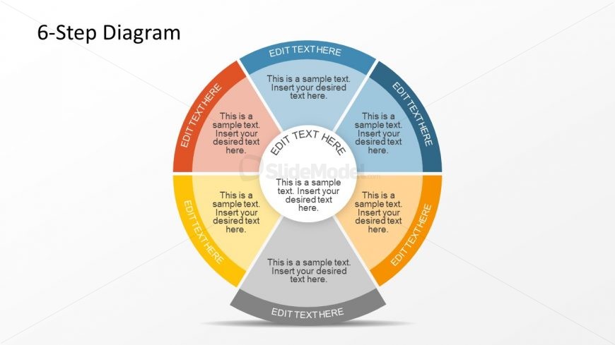 PowerPoint Flat Shapes Cycle Diagram