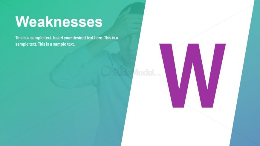 Weaknesses Infographic Slide for SWOT