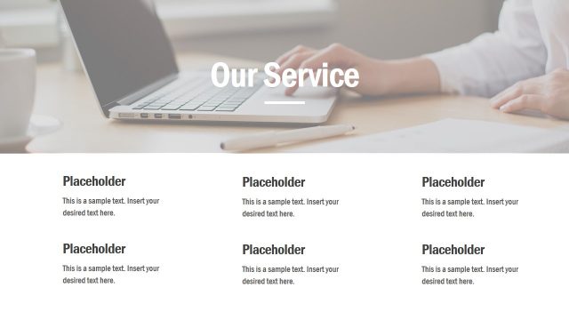 Slider of Company Service PowerPoint