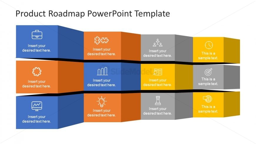 Slide of Infographics in Folded Roadmap