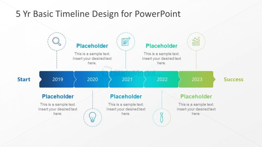5 Year Timeline Milestones Design