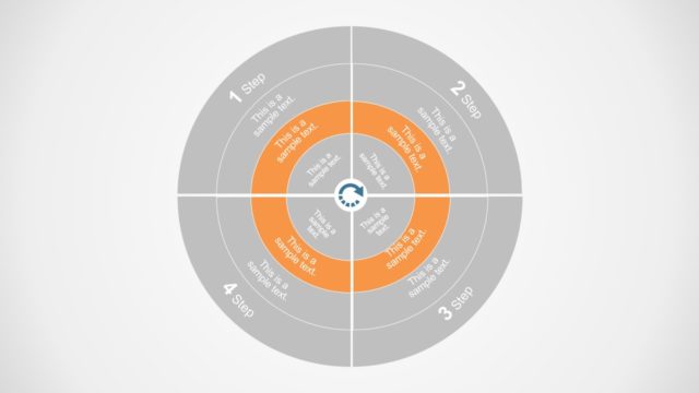 Flat 4 Steps PowerPoint Diagram